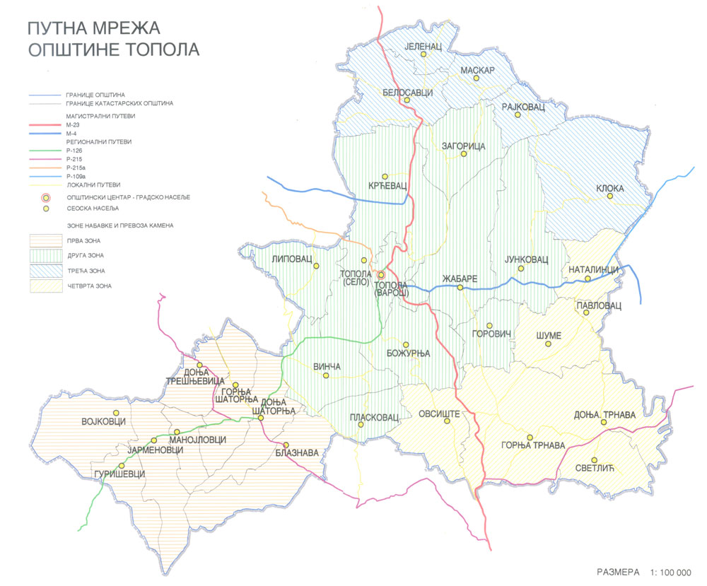 topola mapa Званична презентација општине Toпола topola mapa